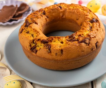 Easter chocolate egg bundt cake