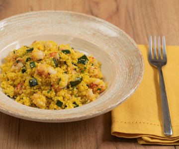Couscous with Zucchini and Shrimp