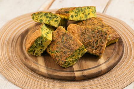 Frittata with Green Beans in Air Fryer