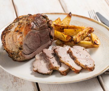 Roast pork with potatoes