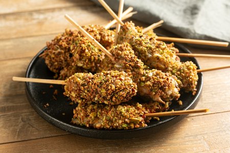 Pistachio Shrimp Skewers