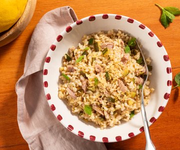 Cold Rice with Tuna, Zucchini, and Lemon