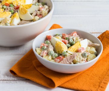 Russian salad with tuna