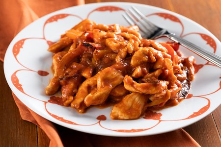 Chicken Strips with Peppers