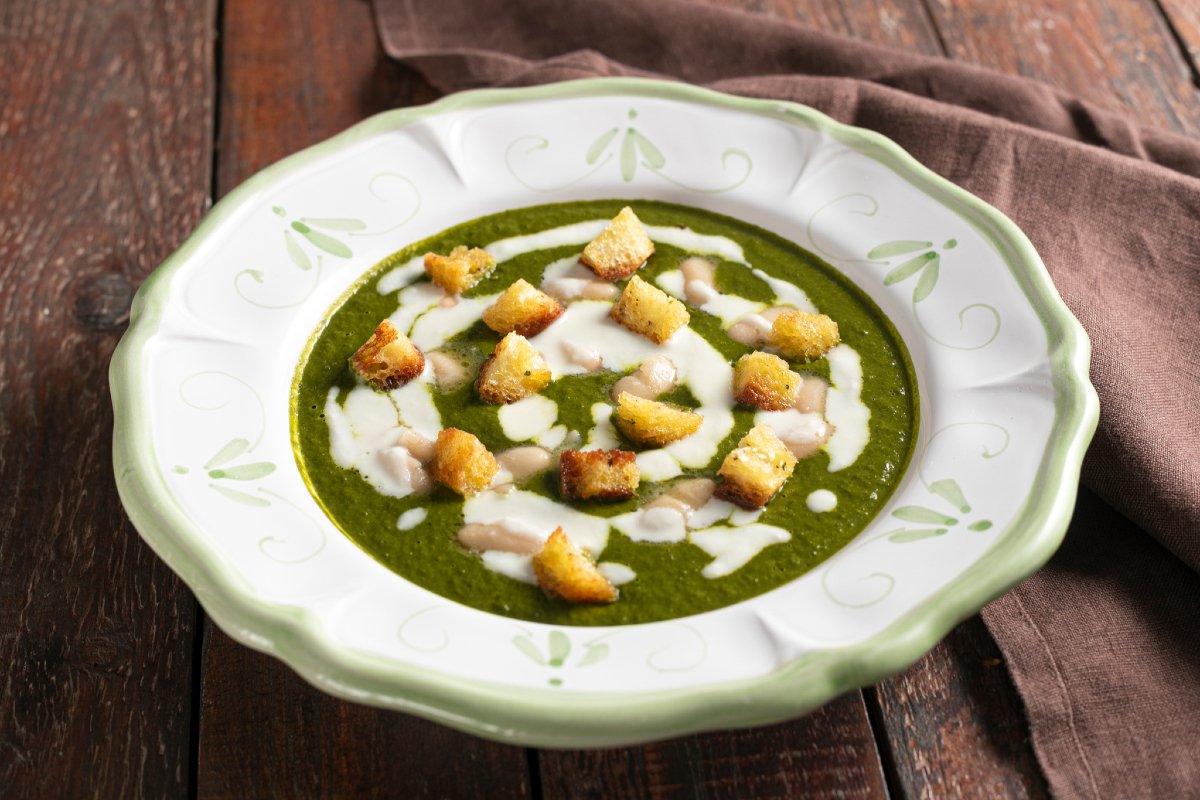 Cream of Black Cabbage and Beans