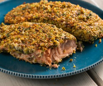 Salmon in Pistachio Crust