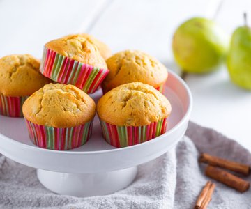 Rice, Cinnamon, and Pear Muffins