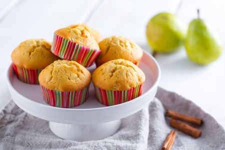 Rice, Cinnamon, and Pear Muffins