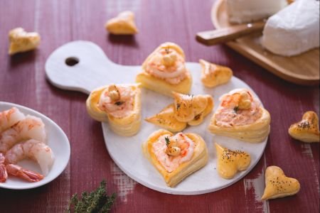 Savory Puff Pastry Hearts