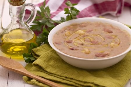 Potato and Borlotti Bean Soup
