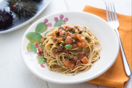 Pasta with Sea Urchins and Tomatoes