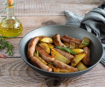 Sausage and Potatoes in a Pan