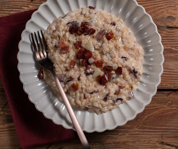 Risotto with radicchio and speck