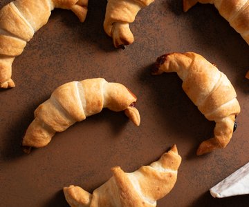 Puff Pastry Croissants with Pears and Brie