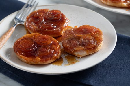 Mini tarte tatin of cipollini onions