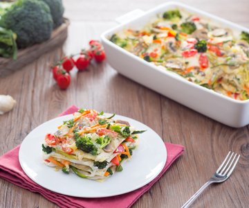 White Vegetarian Lasagna