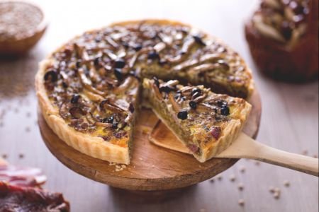 Savory Mushroom and Lentil Tart
