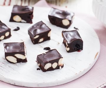 Vegan chocolate and cherry dessert