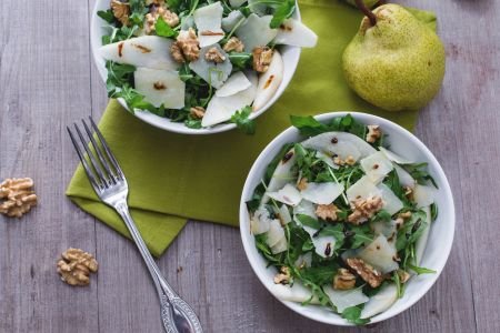 Arugula, Pear, Parmesan and Walnut Salad
