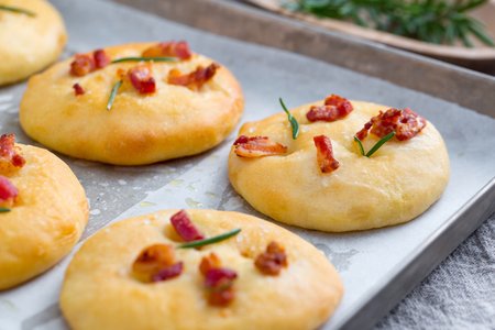 Rosemary and Guanciale Mini Focaccias