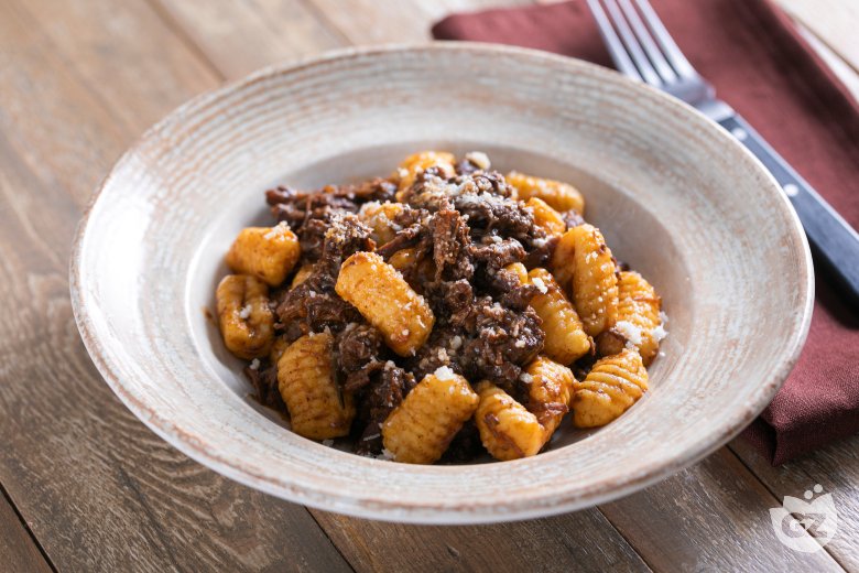 Cornmeal gnocchi with venison ragu