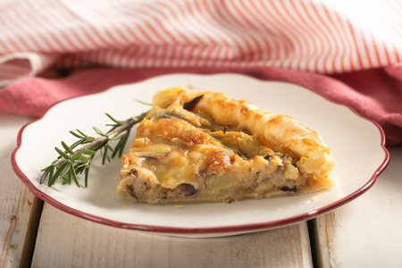 Radicchio and Potato Savory Tart