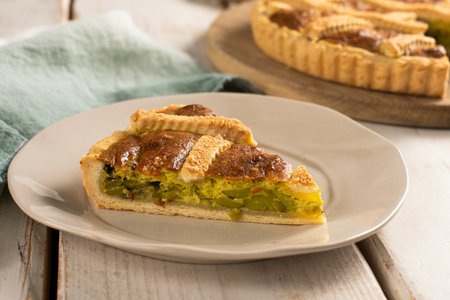 Savory Fava Bean and Pecorino Tart