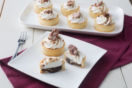 Salted Caramel Tartlets with Pralined Nuts