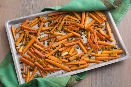 Roasted Carrots with Pistachios