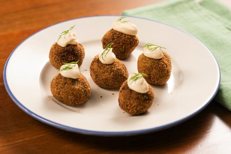 Agretti, Asparagus and Zucchini Balls