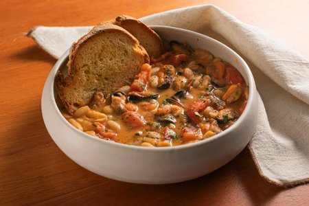 Beans and Mussels Soup