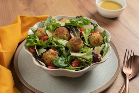 Potato and Chickpea Salad with Patties