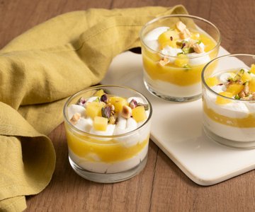 Ricotta and pineapple mousse