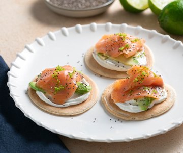 Oat Pancakes with Salmon