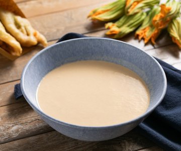 Batter for zucchini blossoms