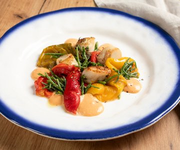 Scallops with Peppers