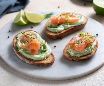 Salmon and avocado toast