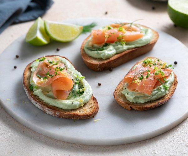 Salmon and avocado toast
